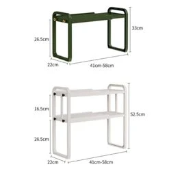 PURRSI Expandable Metal Microwave Oven Rack Shelf 2 Tiers Kitchen Tableware Storage Stainless Steel Counter Rice Cooker Stand Home Bracket (Color : White, Size : 2tier) -Songmics Furniture Shop 31uGJpXEECL