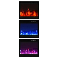 MEBLE FURNITURE & RUGS Milano Set 145EF-BK-2D Electric Fireplace Modern Wall Unit Entertainment Center 9 MEBLE FURNITURE & RUGS Milano Set 145EF-BK-2D Electric Fireplace Modern Wall Unit Entertainment Center -Songmics Furniture Shop 31uiVFnZjXL