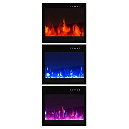 MEBLE FURNITURE & RUGS Milano Set 145EF-BK-2D Electric Fireplace Modern Wall Unit Entertainment Center 4 MEBLE FURNITURE & RUGS Milano Set 145EF-BK-2D Electric Fireplace Modern Wall Unit Entertainment Center - Image 4