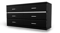 Zuri Modern Henley Accent Chest - Black Leatherette With Six Soft-Close Drawers -Songmics Furniture Shop 31upo7csp6L