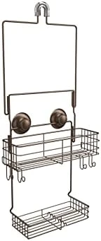 Gecko-Loc Extra Long Wide Adjustable Length Over The Showerhead Hanging Shower Caddy Organizer - Stainless Steel Bathroom Caddies Storage Rack Shelf Hooks And Soap Dish - Silver 7 Gecko-Loc Extra Long Wide Adjustable Length Over The Showerhead Hanging Shower Caddy Organizer - Stainless Steel Bathroom Caddies Storage Rack Shelf Hooks And Soap Dish - Silver - Image 7