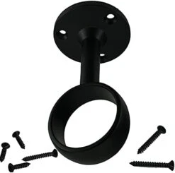 Desunia Die-Cast Mid Hanger For Black Round Closet Rod | 1 5/16" (32mm) Diameter | 2 Pack -Songmics Furniture Shop 31v6vrgRpbL. AC