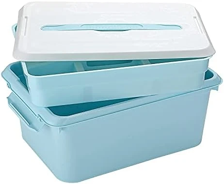 JUXYES Latchmate Stack Carry Storage Box With Divided Tray, Large Art Craft Supply Stackable Storage Container Bin With Handle Lid Latching Storage Container For School & Office Supplies 5 JUXYES Latchmate Stack Carry Storage Box With Divided Tray, Large Art Craft Supply Stackable Storage Container Bin With Handle Lid Latching Storage Container For School & Office Supplies - Image 5