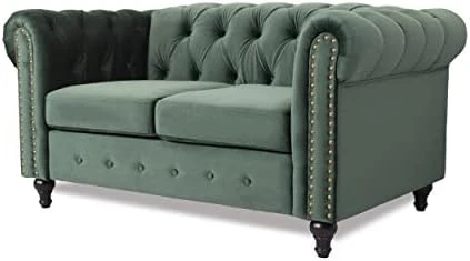 DRNCURN Chesterfield Sofa With Nail-Head For Living Room Office Sofa Set Modern Fabric Sofa Accent Tufted Chairs For Living Room 7 DRNCURN Chesterfield Sofa With Nail-Head For Living Room Office Sofa Set Modern Fabric Sofa Accent Tufted Chairs For Living Room - Image 7