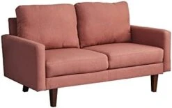 INSTORY Linen Sofa Set Modern Sofa & Loveseat Set 2 Piece Couch Set With Wooden Legs For Living Room, Office, Bedroom - Dark Blue -Songmics Furniture Shop 31vf4CCa6AL. AC