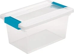 Sterilite Plastic Medium Clip Stacking Storage Box Container With Latching Lid For Home, Office, Workspace, And Utility Space Organization, 16 Pack -Songmics Furniture Shop 31vu2mGSohL