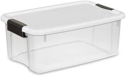 Sterilite 30 Quart Clear Plastic Stackable Storage Container Bin Box Tote With White Latching Lid Organizing Solution For Home & Classroom, 24 Pack 23 Sterilite 30 Quart Clear Plastic Stackable Storage Container Bin Box Tote With White Latching Lid Organizing Solution For Home & Classroom, 24 Pack -Songmics Furniture Shop 31vxmZRYXDL. AC