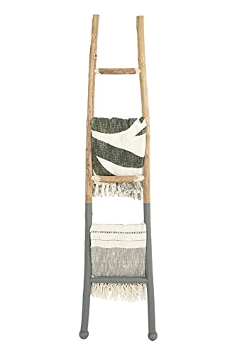 Creative Co-Op Decorative Wood Ladder Misc Furniture, Dark Grey 4 Creative Co-Op Decorative Wood Ladder Misc Furniture, Dark Grey - Image 4