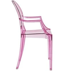 Modway Casper Modern Acrylic Stacking Kitchen And Dining Room Arm Chair In Pink - Fully Assembled -Songmics Furniture Shop 31wYNx7krrS