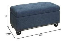 Convenience Concepts Designs4Comfort 7th Avenue Storage Ottoman, Blue Fabric -Songmics Furniture Shop 31wf9nKcGZL