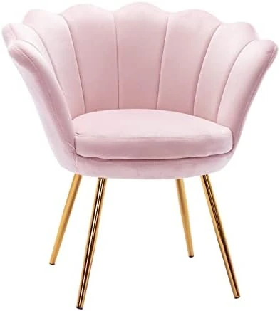Chairus Living Room Chair, Mid Century Modern Retro Leisure Velvet Accent Chair With Golden Metal Legs, Vanity Chair For Bedroom Dresser, Upholstered Guest Chair(Antique Pink) 6 Chairus Living Room Chair, Mid Century Modern Retro Leisure Velvet Accent Chair With Golden Metal Legs, Vanity Chair For Bedroom Dresser, Upholstered Guest Chair(Antique Pink) - Image 6