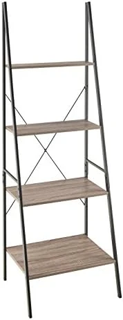 ClosetMaid 1316 4-Tier Wood Ladder Shelf Bookcase, Gray 4 ClosetMaid 1316 4-Tier Wood Ladder Shelf Bookcase, Gray - Image 4