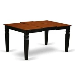 East West Furniture Wet-BCH-TL Wooden Kitchen Table With Cherry Rectangular Tabletop And 60 X 42 X 30-Black Finish -Songmics Furniture Shop 31wuASjpMDL