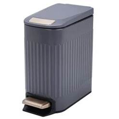 CEROELDA Small Bathroom Trash Can With Plastic Lid, 6L/1.6 Gal Stainless Steel Slim Garbage Can-Metal Wastebasket-Rectangle Pedal Step Trash Bin -for Narrow Kitchen Bedroom Office Toilet-Black 14 CEROELDA Small Bathroom Trash Can With Plastic Lid, 6L/1.6 Gal Stainless Steel Slim Garbage Can-Metal Wastebasket-Rectangle Pedal Step Trash Bin -for Narrow Kitchen Bedroom Office Toilet-Black -Songmics Furniture Shop 31x3XGLCJ1L