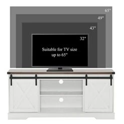 Squireewo Farmhouse Buffet Cabinet Sideboard With Sliding Barn Doors, Rustic Coffee Bar Cabinet Server With Storage And Adjustable Shelves, Cupboard Table For Kitchen Dining Room Living Room, White 14 Squireewo Farmhouse Buffet Cabinet Sideboard With Sliding Barn Doors, Rustic Coffee Bar Cabinet Server With Storage And Adjustable Shelves, Cupboard Table For Kitchen Dining Room Living Room, White -Songmics Furniture Shop 31x4uOz7PsL