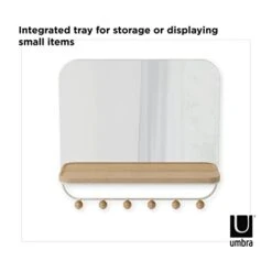 Umbra Estique Over-The-Door Multi-Use Organizer, W/Mirror, White Small -Songmics Furniture Shop 31x7VNY3L1L