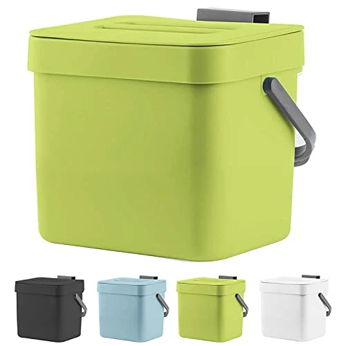 LALASTAR Compost Bin With Lid, Hanging Small Trash Can With Lid Under Sink For Kitchen, Food Waste Bin For Countertop, Mountable Garbage Can For Bathroom, RV, 5L/1.3 Gal, Black 10 LALASTAR Compost Bin With Lid, Hanging Small Trash Can With Lid Under Sink For Kitchen, Food Waste Bin For Countertop, Mountable Garbage Can For Bathroom, RV, 5L/1.3 Gal, Black - Image 10