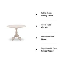 East West Furniture Dinning DMT-ABC-TP Dining Room Table Round Tabletop And 42 X 30-Wire Brush Butter Cream Finish -Songmics Furniture Shop 31xApx0rzyL