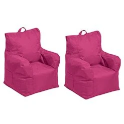 Factory Direct Partners 13302-RS Cali Alpine Sack Bean Bag Chair, Dirt-Resistant Coated Oxford Fabric - Raspberry (2-Pack) -Songmics Furniture Shop 31xEZml KFS