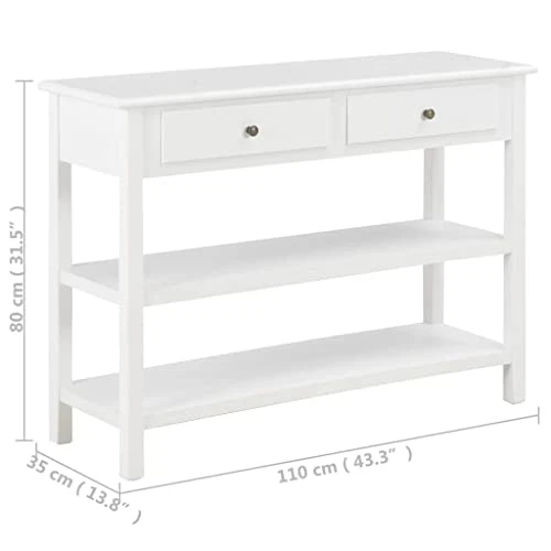 VidaXL Sideboard White 43.3"x13.8"x31.5" MDF 4 VidaXL Sideboard White 43.3"x13.8"x31.5" MDF - Image 4