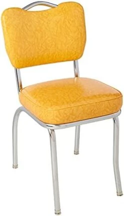 Richardson Seating Handle Back Chrome Diner Chair With 2" Box Seat, Cracked Ice Gray -Songmics Furniture Shop 31xIWgW0jS. AC