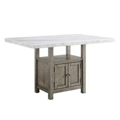 Steve Silver Grayson White Marble And Driftwood 5-Piece Counter Height Set -Songmics Furniture Shop 31xONG1bzCL