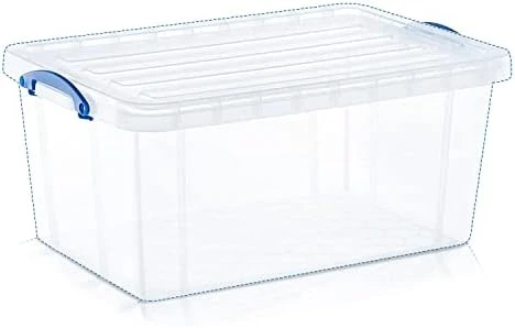 TEJAL 12 Gallon Commercial Flip Top Tote Storage Container (PACK OF 2) Industrial Plastic Storage Tote With Hinged Attached Lid (22.05 In. L X 15.40 In. W X 12.88 In. H) - Grey 13 TEJAL 12 Gallon Commercial Flip Top Tote Storage Container (PACK OF 2) Industrial Plastic Storage Tote With Hinged Attached Lid (22.05 In. L X 15.40 In. W X 12.88 In. H) - Grey - Image 13