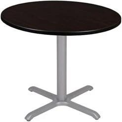 Regency Via Round X-Base Table, 36", Grey/Grey -Songmics Furniture Shop 31xmTBqwGBL. AC