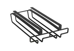 WENKO Cupboard Glass Holder For 6 Glasses – Cupboard Hanger Kitchen For 6 Glasses, Metal, 20 X 7 X 28 Cm, Black