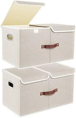 TYEERS Extra Large Collapsible Storage Bins With Lids And Compartments, Organizing Bins For Closet Storage, Clothes Storage, Cube Organizer For Home Office Storage - 2 Pack - Black 26 TYEERS Extra Large Collapsible Storage Bins With Lids And Compartments, Organizing Bins For Closet Storage, Clothes Storage, Cube Organizer For Home Office Storage - 2 Pack - Black -Songmics Furniture Shop 31xsKJ4NuUL. AC