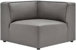 Modway Mingle Vegan Leather Sectional Sofa Corner Chair, Gray -Songmics Furniture Shop 31xzLzeWS8L. AC
