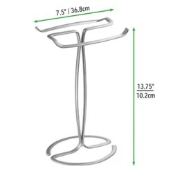 MDesign Metal Countertop Hand Towel Holder - Double-Sided Stand For Bathroom And Vanity Hand Towels And Small Guest Towels - Counter Towel Holder For Bathroom - Spira Collection, Chrome 13 MDesign Metal Countertop Hand Towel Holder - Double-Sided Stand For Bathroom And Vanity Hand Towels And Small Guest Towels - Counter Towel Holder For Bathroom - Spira Collection, Chrome -Songmics Furniture Shop 31yC35goOgL