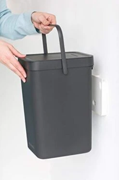 Brabantia Sort & Go Kitchen Recycling Can (3.2 Gal / Gray) Stackable Waste Organiser With Handle & Removable Lid, Wall/Cupboard Mounting 12 Brabantia Sort & Go Kitchen Recycling Can (3.2 Gal / Gray) Stackable Waste Organiser With Handle & Removable Lid, Wall/Cupboard Mounting -Songmics Furniture Shop 31yMJyn2ltL