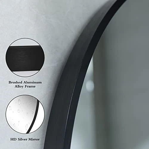 GLSLAND Circle Mirror, Gold Round Wall Mirror 24 Inch, Round Vanity Mirror For Bathrooms, Entryways, Living Rooms And Wall Decor 3 GLSLAND Circle Mirror, Gold Round Wall Mirror 24 Inch, Round Vanity Mirror For Bathrooms, Entryways, Living Rooms And Wall Decor - Image 3