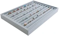 Svea Display Large Grey Premium Quality Velvet Glasses Tray Display Storage With Rearrangeable Compartments Stackable Jewelry Organizer 29 Svea Display Large Grey Premium Quality Velvet Glasses Tray Display Storage With Rearrangeable Compartments Stackable Jewelry Organizer -Songmics Furniture Shop 31ycMddfh L. AC