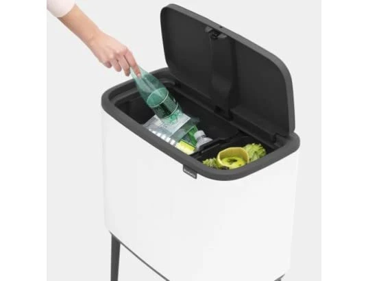 Brabantia 313547 Bo Touch Trash Can Recycling, With 2 Inner Buckets, 3 + 6 Gallon/11 + 23 Liter 3 Brabantia 313547 Bo Touch Trash Can Recycling, With 2 Inner Buckets, 3 + 6 Gallon/11 + 23 Liter - Image 3