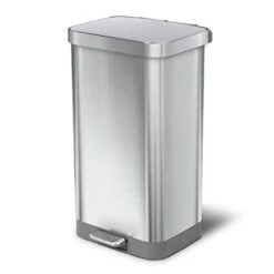 Glad Stainless Steel Step Trash Can With Clorox Odor Protection | Large Metal Kitchen Garbage Bin With Soft Close Lid, Foot Pedal And Waste Bag Roll Holder, 13 Gallon, All Stainless 18 Glad Stainless Steel Step Trash Can With Clorox Odor Protection | Large Metal Kitchen Garbage Bin With Soft Close Lid, Foot Pedal And Waste Bag Roll Holder, 13 Gallon, All Stainless -Songmics Furniture Shop 31yrs6iEmoL