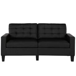 DHP Emily Upholstered Sofa Couch Living Room Furniture, Black -Songmics Furniture Shop 31yu4HHZ63L