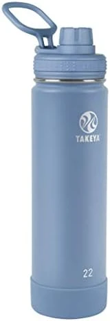 Takeya Actives Insulated Stainless Steel Water Bottle With Spout Lid, 32 Ounce, Midnight Blue 8 Takeya Actives Insulated Stainless Steel Water Bottle With Spout Lid, 32 Ounce, Midnight Blue - Image 8