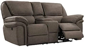 Madrona Burke Oliver Desert Sand Power Console Loveseat With Dual Recliners, Hidden Storage, And USB Charging Station 4 Madrona Burke Oliver Desert Sand Power Console Loveseat With Dual Recliners, Hidden Storage, And USB Charging Station - Image 4