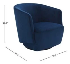Amazon Brand - Rivet Coen Modern Velvet Upholstered Accent Swivel Chair, 30"W, Ink Blue -Songmics Furniture Shop 31zEy1p4WYL
