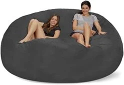 Chill Sack Bean Bag Chair: Giant 8' Memory Foam Furniture Bean Bag - Big Sofa With Soft Micro Fiber Cover - Olive -Songmics Furniture Shop 31zKboQG gL. AC