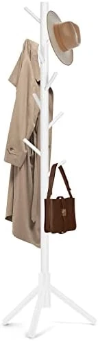 WANGMUXIA High-Grade Wooden Coat Rack, Freestanding Coat Rack With 8 Hooks And 3 Adjustable Size Tree Coat Racks For Bedroom, Hallway, Entrance, Office, For Hats, Coats, Scarves, Handbags 9 WANGMUXIA High-Grade Wooden Coat Rack, Freestanding Coat Rack With 8 Hooks And 3 Adjustable Size Tree Coat Racks For Bedroom, Hallway, Entrance, Office, For Hats, Coats, Scarves, Handbags - Image 9