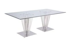 Milan Fiona Dining Table, Silver