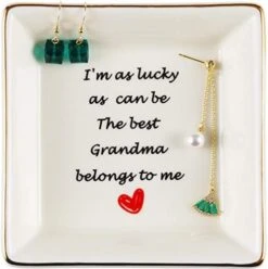 AREOK Grandma Gifts From Grandson Granddaughter, Grandma Mothers Day Birthday Gifts - Best Gifts For Grandma Grandmother, Mothers Day Gifts For Grandma, Jewelry Tray, Ring Dish Holder 7 AREOK Grandma Gifts From Grandson Granddaughter, Grandma Mothers Day Birthday Gifts - Best Gifts For Grandma Grandmother, Mothers Day Gifts For Grandma, Jewelry Tray, Ring Dish Holder -Songmics Furniture Shop 41 6jjzedjL. AC