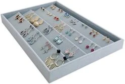 Svea Display Large Grey Premium Quality Velvet Glasses Tray Display Storage With Rearrangeable Compartments Stackable Jewelry Organizer 23 Svea Display Large Grey Premium Quality Velvet Glasses Tray Display Storage With Rearrangeable Compartments Stackable Jewelry Organizer -Songmics Furniture Shop 41 CtlFmRAL. AC