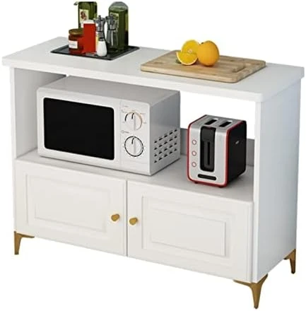 Microwave Oven Rack Kitchen Table, Vegetable Cutting Table, Household Economy Three-layer Floor Standing Cabinet With Cabinet Door, Minimalist Microwave Oven, Oven Storage Cabinet Kitchen Storage Rack 6 Microwave Oven Rack Kitchen Table, Vegetable Cutting Table, Household Economy Three-layer Floor Standing Cabinet With Cabinet Door, Minimalist Microwave Oven, Oven Storage Cabinet Kitchen Storage Rack - Image 6