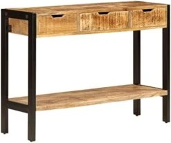 BDBHAVB Kitchen Cabinets, Wood Sideboard, Sideboard With 3 Drawers, Strong And Sturdy Suitable For Dining Room, Bedroom, Office 43.3"x13.8"x29.5" Solid Mango Wood 10 BDBHAVB Kitchen Cabinets, Wood Sideboard, Sideboard With 3 Drawers, Strong And Sturdy Suitable For Dining Room, Bedroom, Office 43.3"x13.8"x29.5" Solid Mango Wood -Songmics Furniture Shop 41 bBsLA2L. AC