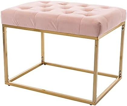 AWQM Tufted Storage Ottoman Bench,Velvet Upholstered Storage Bench With Button,Flip Top,Perfect For Living Room,Entryway,Bedroom,47.24", Light Pink 12 AWQM Tufted Storage Ottoman Bench,Velvet Upholstered Storage Bench With Button,Flip Top,Perfect For Living Room,Entryway,Bedroom,47.24", Light Pink - Image 12