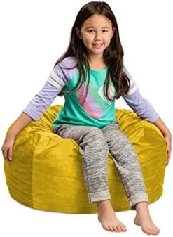 Sofa Sack - Plush, Ultra Soft Kids Bean Bag Chair - Memory Foam Bean Bag Chair With Microsuede Cover - Stuffed Foam Filled Furniture And Accessories For Kids Room - 2' Royal Blue -Songmics Furniture Shop 41 pl3Q ImL. AC